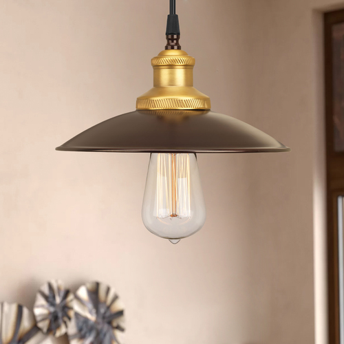 Antique Bronze and Brass Mini Pendant by Progress Lighting