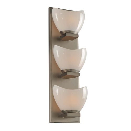 Vero Satin Nickel Vertical Bathroom Light by Kalco Lighting