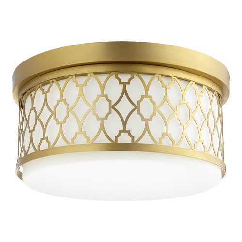 Aged Brass Flush Mount by Quorum Lighting