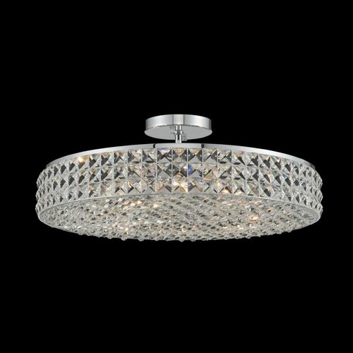 Loro 20-Inch Semi-Flush Mount in Polished Chrome by Allegri Crystal