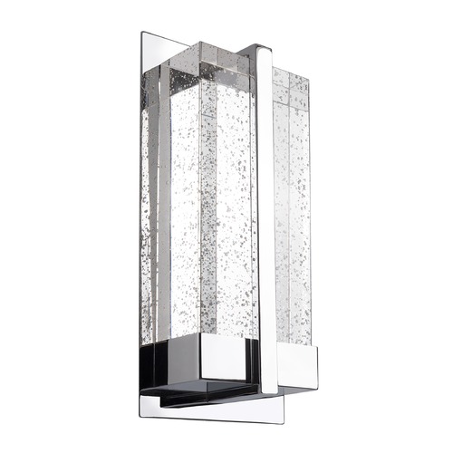 Modern Chrome LED Sconce with Bubble Shade 3000K 250LM by Kuzco Lighting