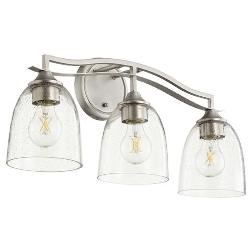 Jardin Satin Nickel Bathroom Light by Quorum Lighting