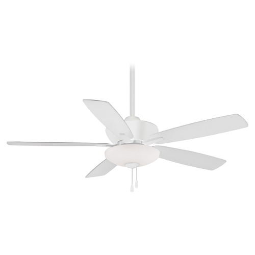Minute 52-Inch LED Ceiling Fan in Flat White by Minka Aire