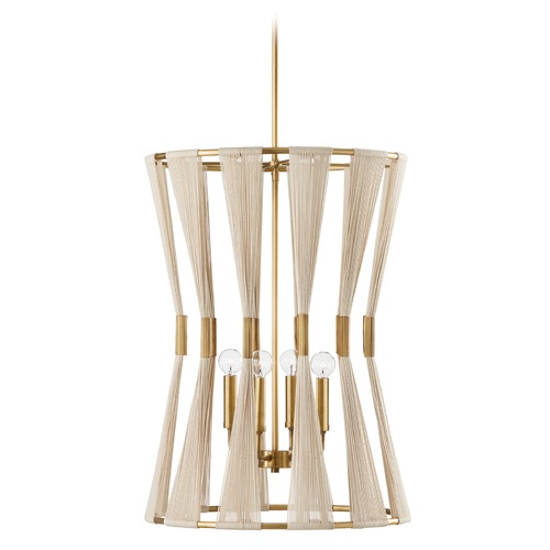 HomePlace by Capital Lighting Bianca 28-Inch High Pendant in Patinaed Brass by HomePlace by Capital Lighting 541141NP