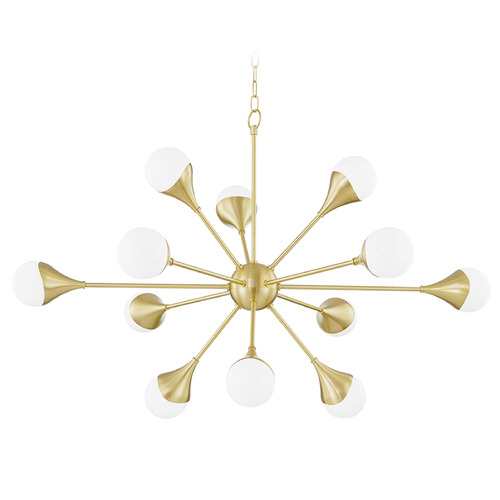 Mitzi Ariana Aged Brass 12-Light Chandelier
