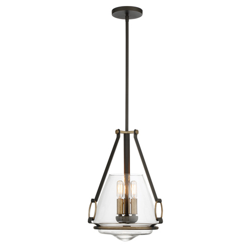 Eden Valley 3-Light Pendant in Smoked Iron & Gold by Minka Lavery