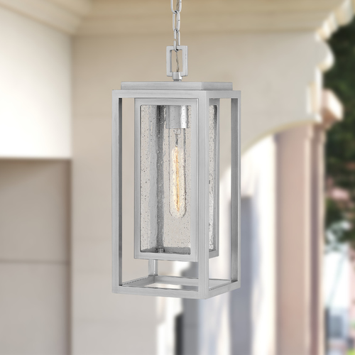 Hinkley Republic Satin Nickel LED Outdoor Hanging Light by Hinkley Lighting 1002SI-LL