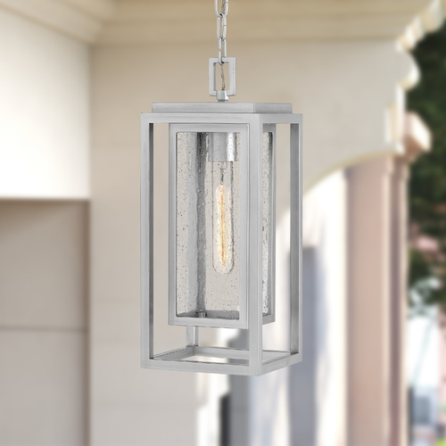 Republic Satin Nickel LED Outdoor Hanging Light by Hinkley Lighting
