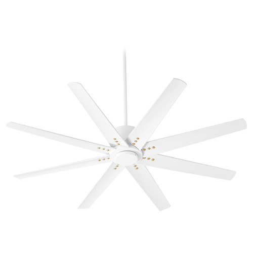 Fleet 56-Inch Damp Ceiling Fan in White by Oxygen Lighting