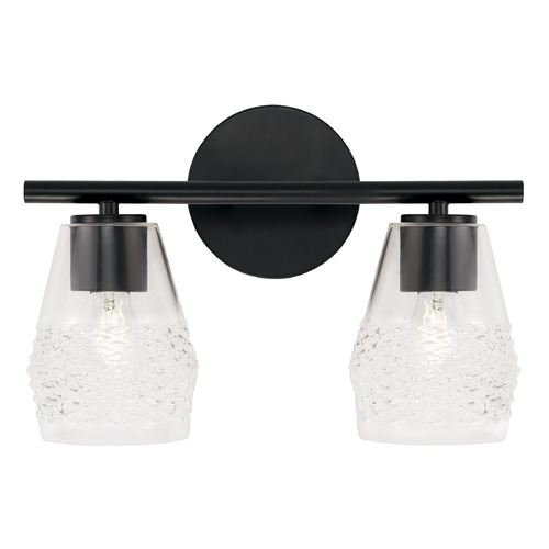 Dena 14-Inch Vanity Light in Matte Black by Capital Lighting
