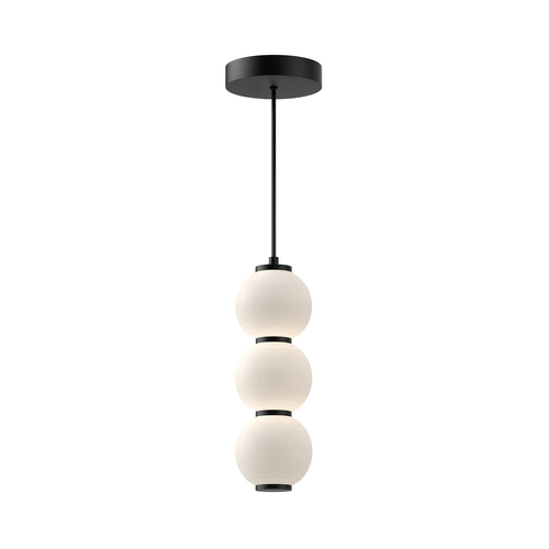 Alora Lighting Bijou Matte Black LED Pendant Light with Globe Shade