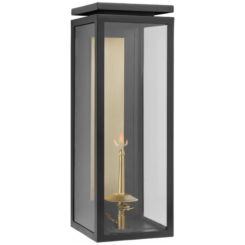 Visual Comfort Signature Collection Chapman & Myers Fresno Gas Wall Lantern in Black by VC Signature CHO2551BLKCG