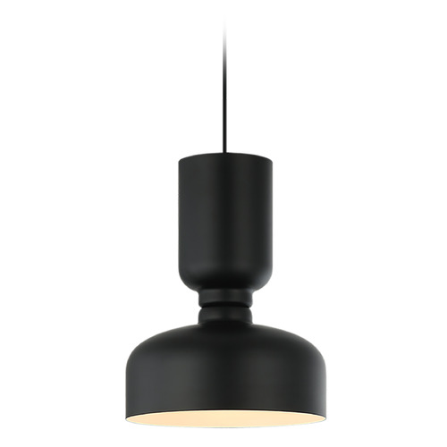 Matteo Lighting Matteo Lighting Pedestal Black Pendant Light with Bowl / Dome Shade C71103BK