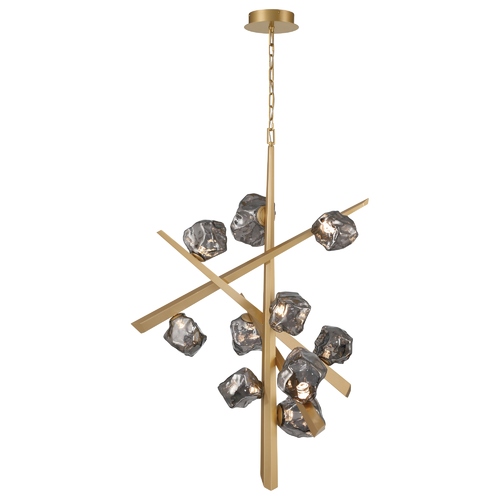 Eurofase Lighting Thorah 10-Light LED Grand Chandelier in Matte Gold by Eurofase 47235-014
