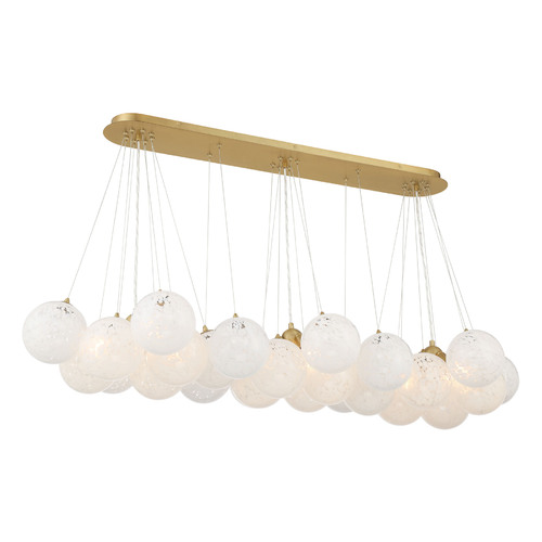Langford 12-Light Linear Chandelier in Legacy Brass by Minka Lavery