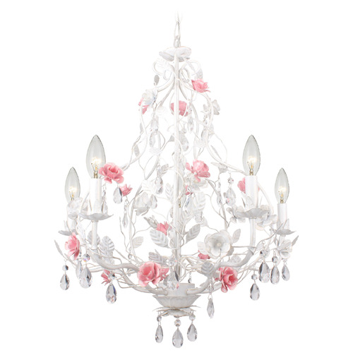 Crystorama Lighting Lola Wet White Crystal Chandelier