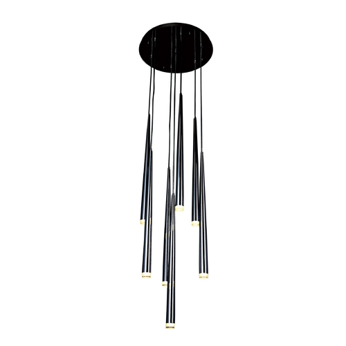Highland Avenue 7-Light Black Chrome LED Multi-Light Pendant by Avenue Lighting