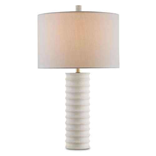 Currey and Company Snowdrop Natural Table Lamp with Drum Shade