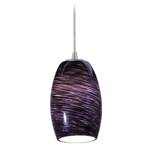 Access Lighting Chianti Brushed Steel Mini Pendant by Access Lighting 28078-3C-BS/PLS