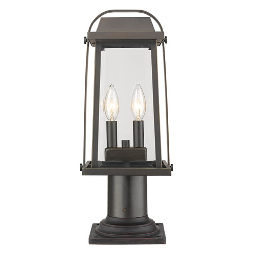 Millworks Oil Rubbed Bronze Post Light by Z-Lite