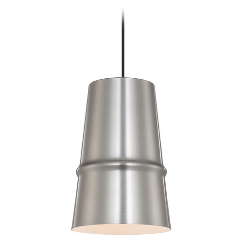 Castor Brushed Nickel & Matte White Pendant by Kuzco Lighting