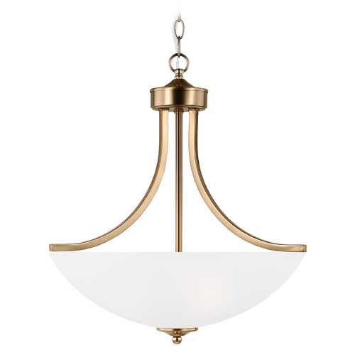Geary 18.63-Inch Satin Brass LED Pendant by Generation Lighting
