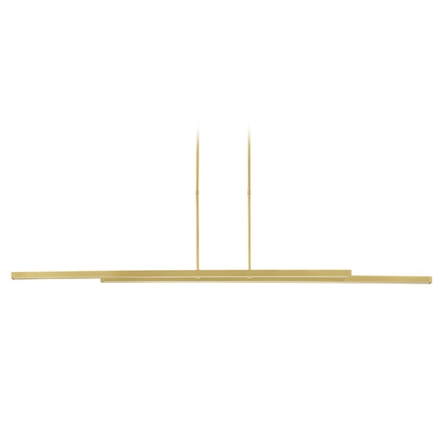 Stagger 60-Inch 2-Light LED Linear Light in Natural Brass by Visual Comfort Modern