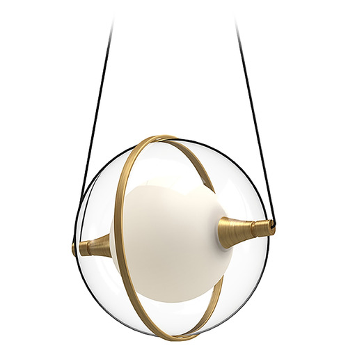 Aries Brushed Gold LED Mini Pendant by Kuzco Lighting
