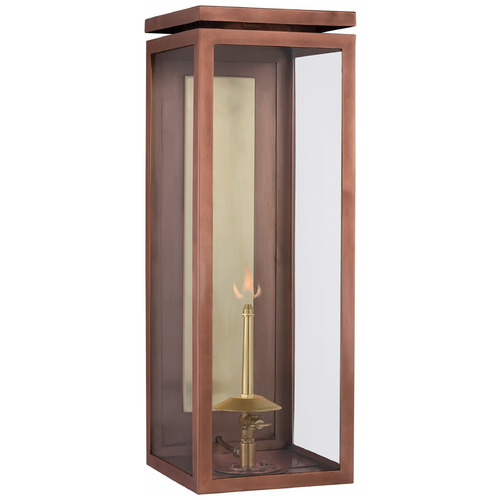 Visual Comfort Signature Collection Chapman & Myers Fresno Gas Wall Lantern in Copper by VC Signature CHO2551SCCG