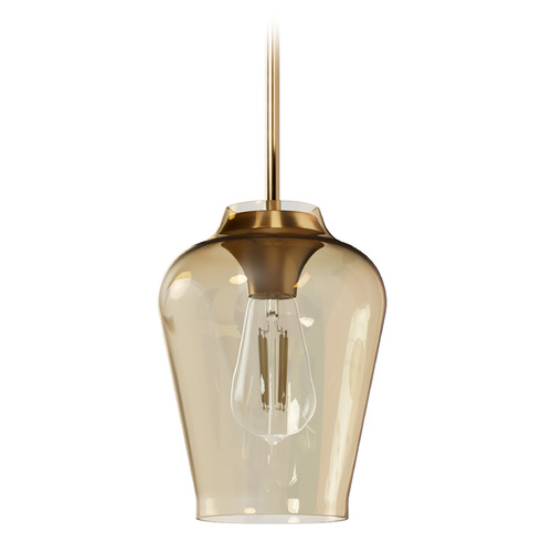 Hunter Fan Company Vidria Alturas Gold Mini-Pendant Light with Bowl / Dome Shade
