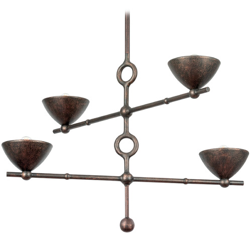 Troy Lighting Vishal Black Patina Gold LED Chandelier