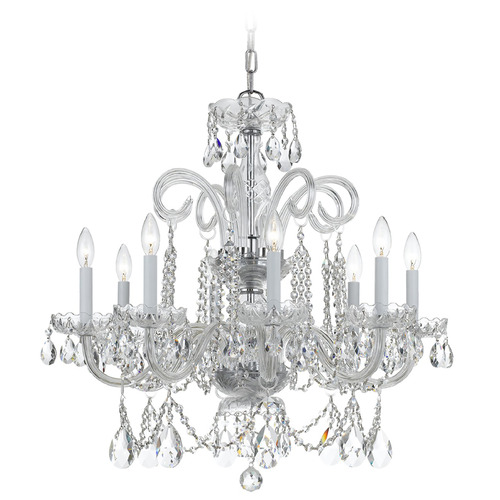 Crystorama Lighting Traditional Crystal Polished Chrome Crystal Chandelier