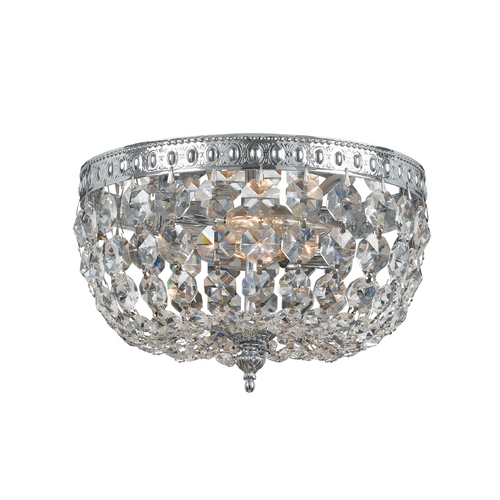 Crystorama Lighting Richmond Crystal Flush Mount in Chrome by Crystorama Lighting 710-CH-CL-SAQ