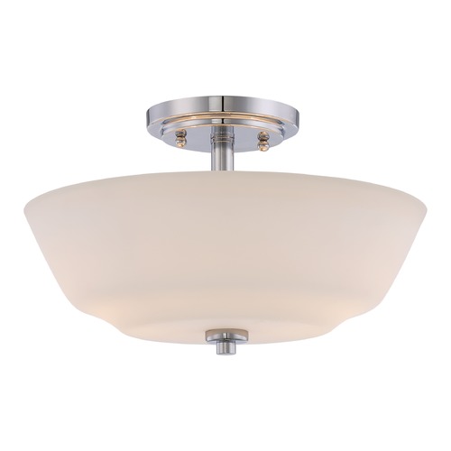 Willow Polished Nickel Semi-Flush Mount by Nuvo Lighting