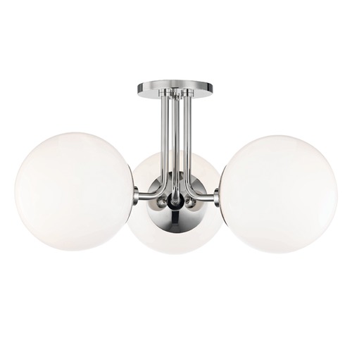 Stella Polished Nickel Semi-Flush Mount by Mitzi by Hudson Valley