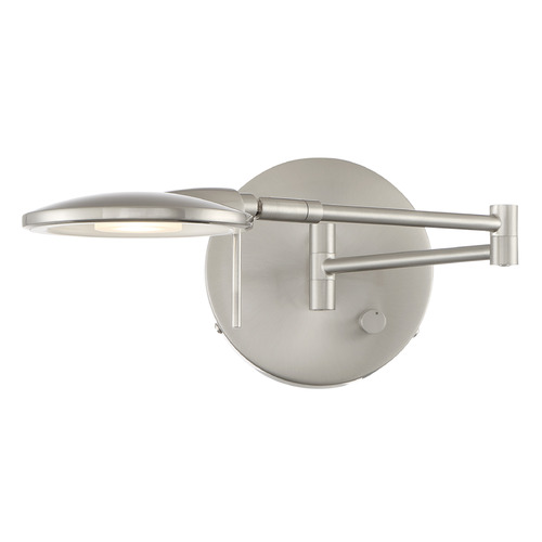 Arnsberg Dessau Turbo Satin Nickel LED Swing Arm Lamp