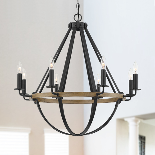 Quoizel Lighting Bartlett Earth Black 8-Light Chandelier by Quoizel Lighting BRL5008EK