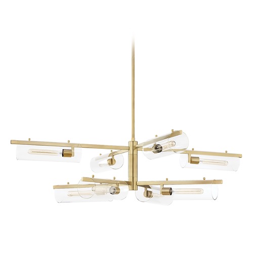 Mitzi by Hudson Valley Ariel Aged Brass Chandelier by Mitzi by Hudson Valley H326808-AGB