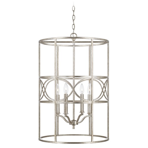 HomePlace by Capital Lighting Sylvia 29.25-Inch High Pendant in Antique Silver by HomePlace by Capital Lighting 542341AS