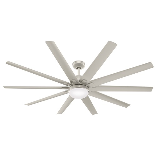 Overton Matte Nickel LED Ceiling Fan by Hunter Fan Company