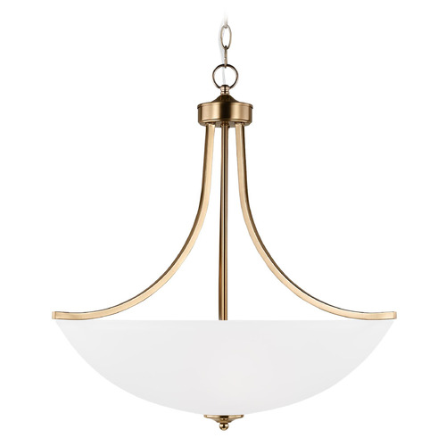 Generation Lighting Geary 25-Inch Satin Brass LED Pendant by Generation Lighting 6616504EN3-848