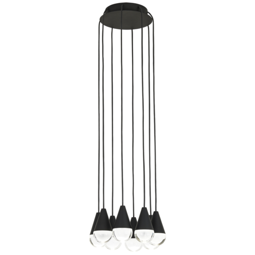 Cupola 8-Light LED Chandelier in Black by Visual Comfort Modern