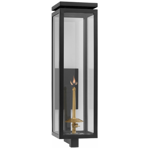 Visual Comfort Signature Collection Chapman & Myers Fresno Gas Wall Lantern in Black by VC Signature CHO2561BLKCG