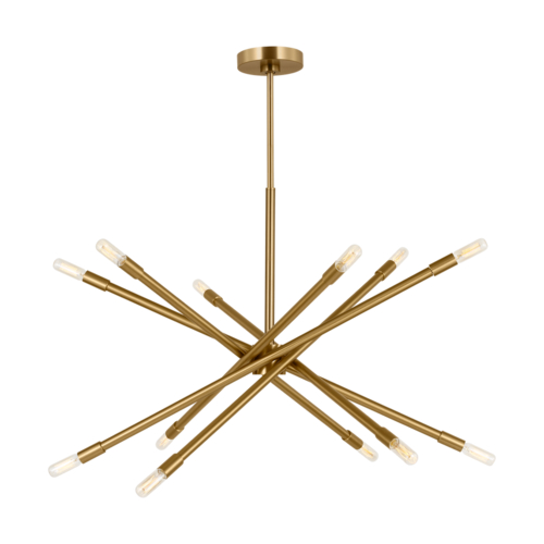 Eastyn 34-Inch Chandelier in Burnished Brass by Visual Comfort Studio