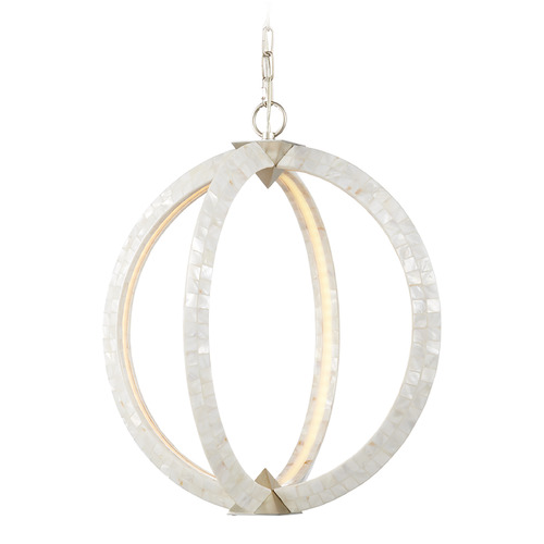 Currey and Company Lighting Currey and Company Arietta Pearl & Silver LED Mini-Chandelier 9000-1229