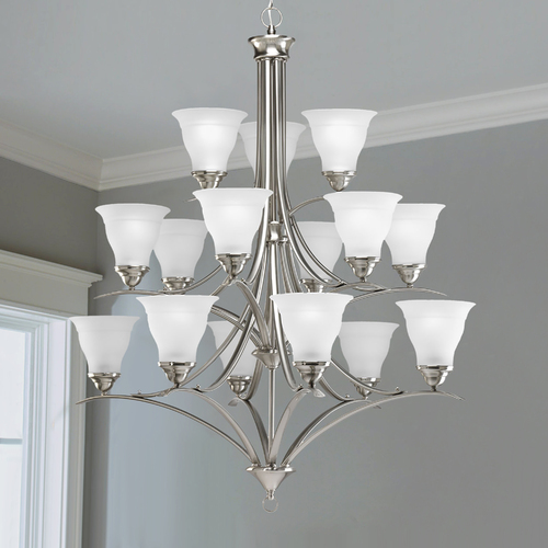 Trinity 43.75-Inch Chandelier in Brushed Nickel by Progress Lighting