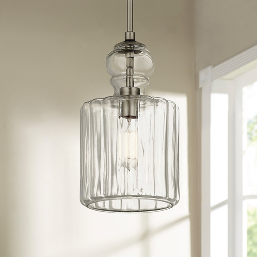 Riviera 7.75-Inch Brushed Nickel Pendant by Kichler Lighting