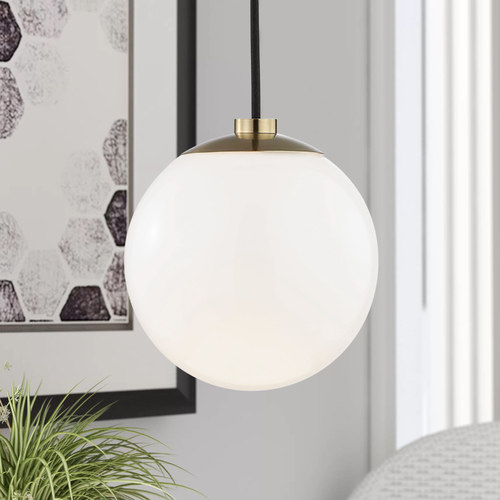 Stella Aged Brass Mini Pendant by Mitzi by Hudson Valley