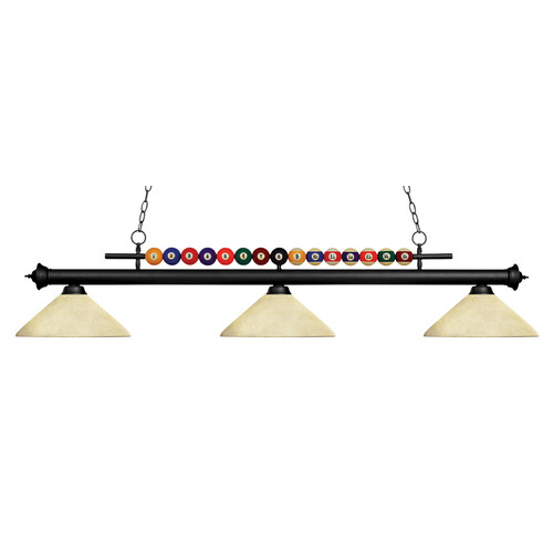 Shark Matte Black Billiard Light by Z-Lite