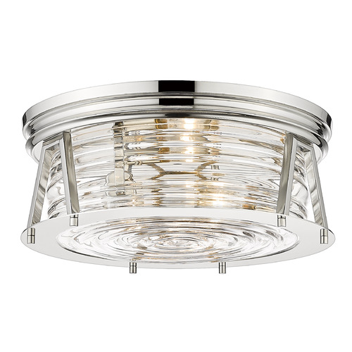 Z-Lite Cape Harbor Polished Nickel Flush Mount by Z-Lite 491F3-PN